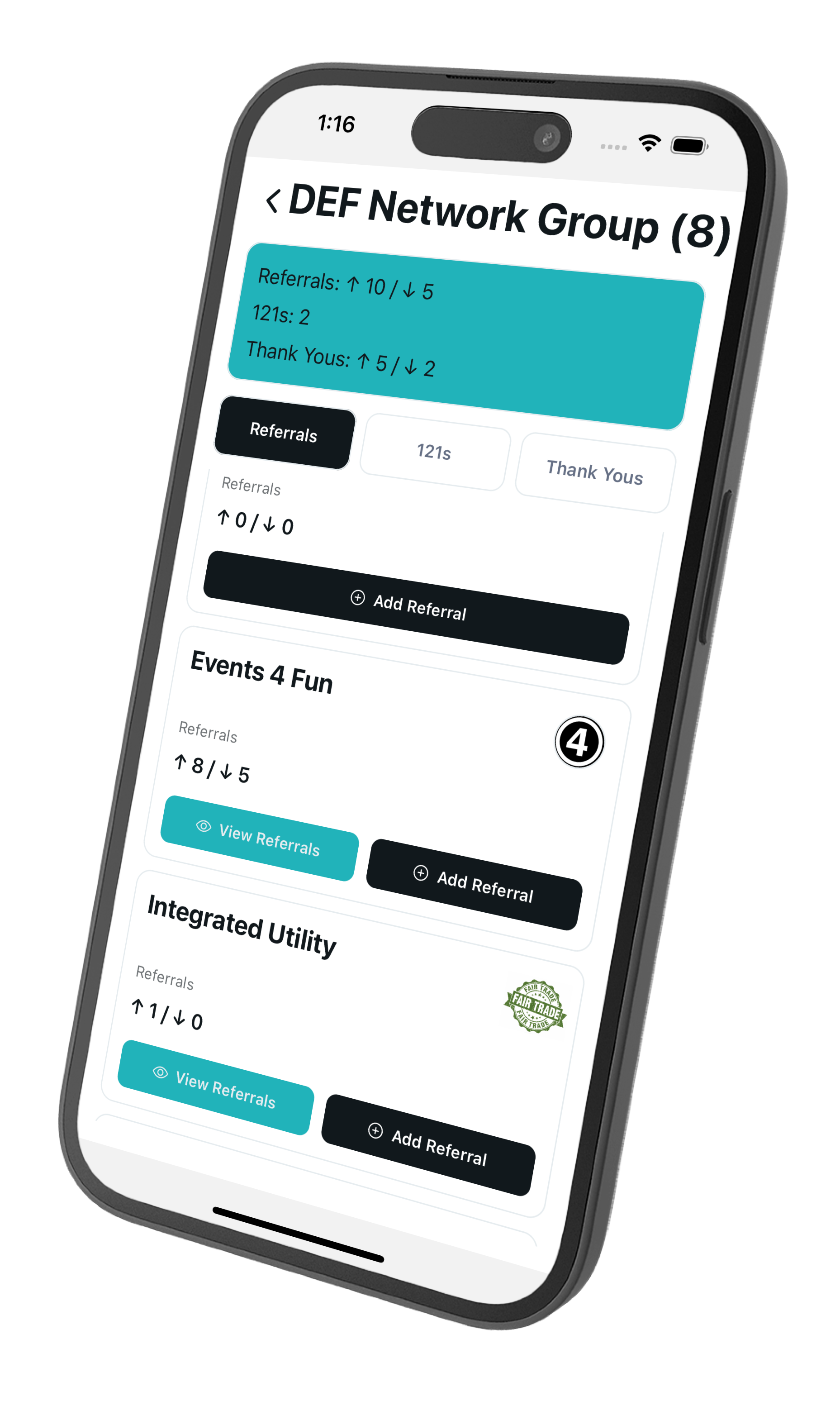 MoLEADs web dashboard showing network insights